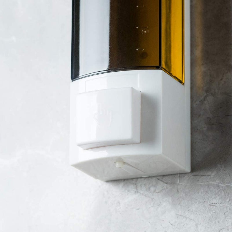 YISMAN Soap Dispensers 250ml ABS Plastic Drill Free with Adhesive or Wall Mount with Screws Liquid Hand Shower Dispenser for Bathroom or Kitchen - Image 3